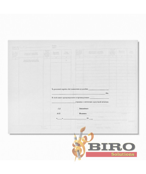 Registru de casă CO-04 A4, hârtie ofset, 50 file